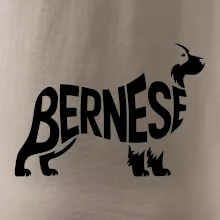 Bernese Mountain Dog nápis v těle