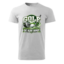 Golfová hůl s míčkem eat sleep repeat