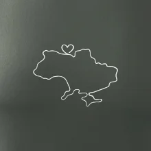 Mapa Ukrajiny - srdce Mapa Ukrajiny - srdce