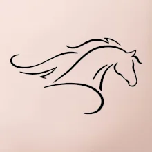 Kůň - bežící silueta hlavy