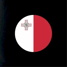 Vlajka Malta kulatá velká