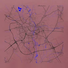 Olomouc - Mapa s vodními toky