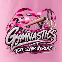 Gymnastická stuha a kruhy eat sleep repeat