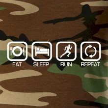 Eat sleep run repeat v řadě Eat sleep run repeat v řadě
