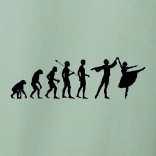 Evoluce tanec - muž a žena se sukní