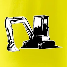 Bagr bez nápisu černobílý