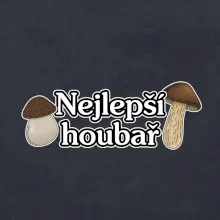 Nejlepší houbař - nápis s houbama