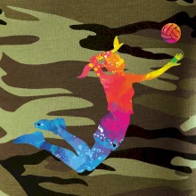 Volejbalistka splash s míčem