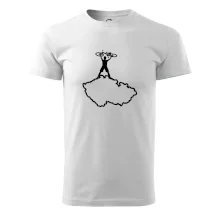 Mapa ČR - cyklista na prsou