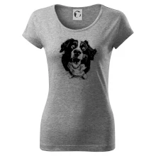 Černobílá karikatura Bernský salašnický pes