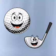 Parové triko - Golfová hůl a míček
