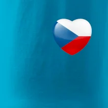 Česká vlajka srdce - pravé prso