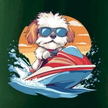 Bišonek na vodním skútru