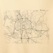 Černobílá mapa Brno