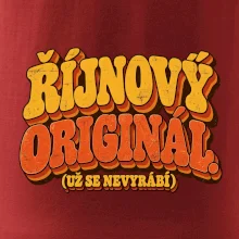 Říjnový originál už se nevyrábí retro nápis