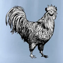Kohout kreslený černobílý