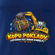 Bagrista kope poklady a kabely