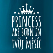 Princesses are born in (vlastní nápis měsíc narození)