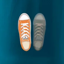 Párové boty - oranžové