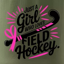 Just a girl who loves field hockey černo růžové