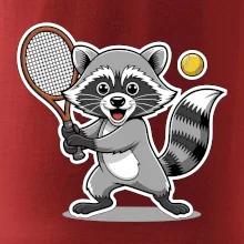 Mýval hraje tenis kreslený