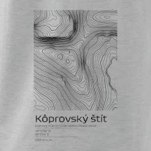Kôprovský štít - vrstevnice v obdélníku