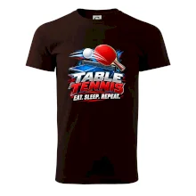 Stolní tenis pálka a míček eat sleep repeat