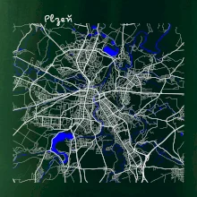 Plzeň mapa s vodními toky