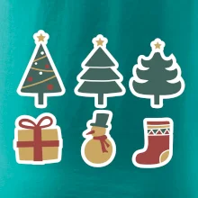 Vánoční sada - stromky a dárky