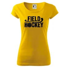 Field hockey míček a nápis