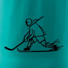 Kreslený hokejista tučnou fixou