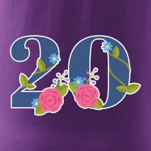 Květinové číslo kreslené - 20