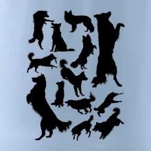 Border kolie siluety