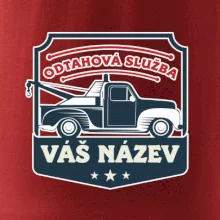 Odtahová služba - erb - červený nápis