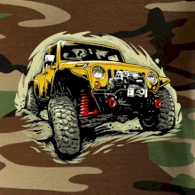 Žlutý offroad s navijákem Žlutý offroad s navijákem