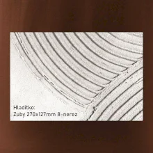 Hladítko zuby 270x127mm 8 nerez