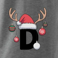 Vanoční rodinná trička - písmeno a čepice