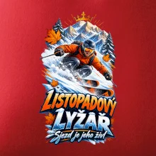 Listopadový lyžař král zasněžených svahů