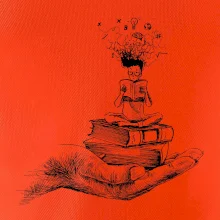 Čtenář - ruka kreslená