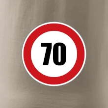 Dopravní značka - omezení rychlosti 70