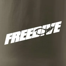 Freedive - nápis s potápěčem