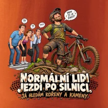 Normální lidi jezdí po silnici cyklistický humor