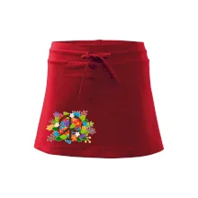 Peace symbol prorostlý květinami