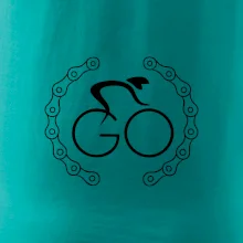 Logo cyklisty a řetěz