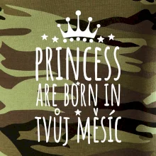Princesses are born in (vlastní nápis měsíc narození)