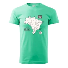 Brazílie mapa s názvy regionů