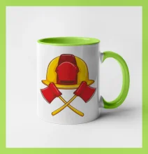 Hasičská helma a sekera