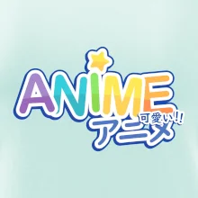 Anime nápis duhový