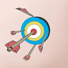 Šípy v barevném terči