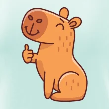 Kapybara s palcem nahoru